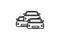 Traffic Jam Icon. Icon related to traffic. line icon style. Simple vector design editable