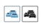 Traffic Jam Icon. Icon related to traffic. solid icon style. Simple vector design editable