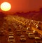 Traffic jam in Los Angeles