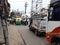 Traffic jam on the road in a urban area of india.