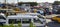 Traffic jam roundabout in front of the local popular Sunday market in Sousse