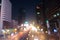 Traffic jams in Bangkok nightlife and blur