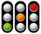 Traffic lamp, traffic light, semaphore icon set
