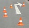 Traffic leaning cones