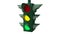 Traffic light animation with lights flashing