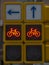 Traffic light for bicycles