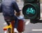 Traffic light bike sign