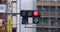 Traffic Light Changing Lights Green Yellow Red and Arrow Turn Right. Tokyo, Japan