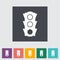 Traffic light flat icon.