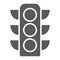 Traffic light glyph icon, regulation and traffic, stoplight sign, vector graphics, a solid pattern on a white background