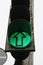 Traffic light with green signal crossing is allowed view