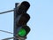 Traffic light green. Traffic control on roads