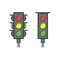 Traffic light icon with colorful design vector illustration