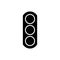Traffic light icon design, traffic signal symbol, vector silhouette