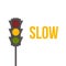 Traffic light isolated icon. Yellow lights vector illustration. Road Intersection, regulation sign, traffic rules design