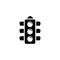 Traffic Light Signal Icon In Flat Style Vector For Apps, UI, Websites. Black Vector Icon