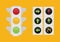 Traffic light. Single flat icon on background. Vector illustration