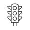 Traffic light thin line vector icon