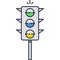 Traffic light vector signal road stoplight icon