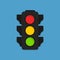 Traffic lights flat. Vector Illustration