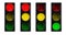 Traffic lights isolated on white