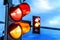 Traffic lights over urban intersection