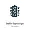 Traffic lights sign vector icon on white background. Flat vector traffic lights sign icon symbol sign from modern traffic signs