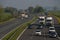Traffic on the M6 motorway Cumbria England UK