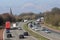 Traffic on M6 motorway passing Scorton Lancashire