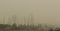 Traffic during Massive Middle East Sandstorm in Israel . Low Visibity condition because of Dust Cloud
