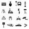 Traffic and metropolis icons