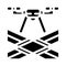 traffic monitoring drone glyph icon vector illustration