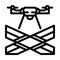 traffic monitoring drone line icon vector illustration