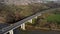 Traffic moving across the Orwell Bridge near Ipswich in Suffolk