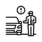 traffic offense line icon vector illustration