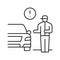 traffic offense line icon vector illustration