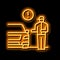 traffic offense neon glow icon illustration