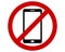 Traffic prohibition sign for Smartphones