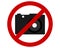 Traffic prohibition sign of taking photographs