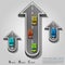 Traffic road with cars, Road arrow location. Vector illustration