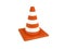 Traffic road cone on white
