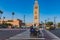 traffic in the road in front of Koutoubia mosque