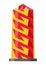Traffic road repair barrier. Safety barricade or warning alert signs. Streets symbol safe reconstruction, striped