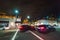 Traffic on Rodeo Drive at night