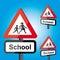 Traffic school roadsign