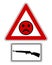 Traffic sign bad smiley for shooting
