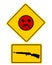 Traffic sign bad smiley for shooting