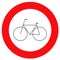 Traffic sign bicycle