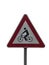 Traffic sign bicycle with white background