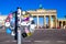 Traffic sign by a Brandenburg Gate